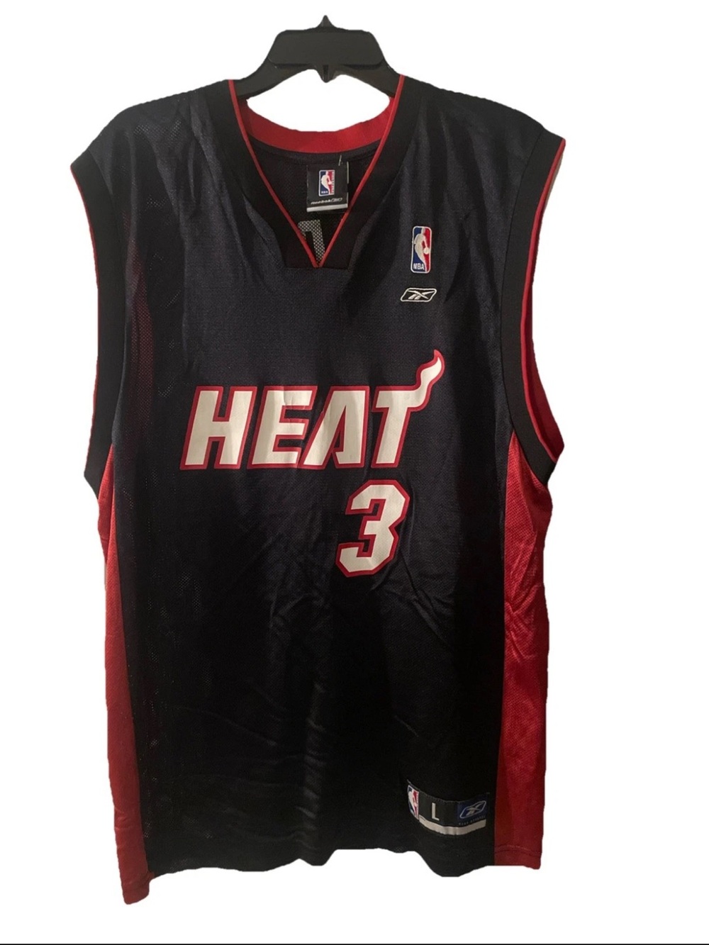 Miami Heat Dwayne Wade Reebok Team Apparel Men’s Large Jersey sleeveless